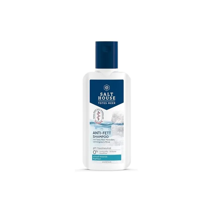 Salthouse Dead Sea Therapy Anti-Grease Shampoo 250ml with Dead Sea Salt Mineral Lemongrass & Mint - PH-Neutral