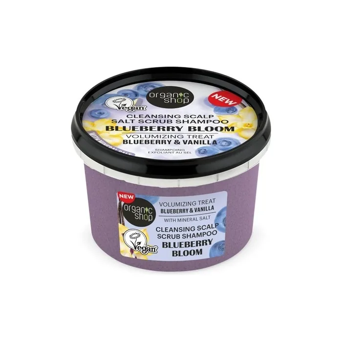 Organic Shop Scalp Salt Scrub Shampoo Blueberry Bloom Volumizing Treatment