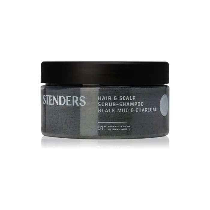 Stenders Scrub Shampoo For Hair And Scalp With Black Mud And Charcoal 300 Grams