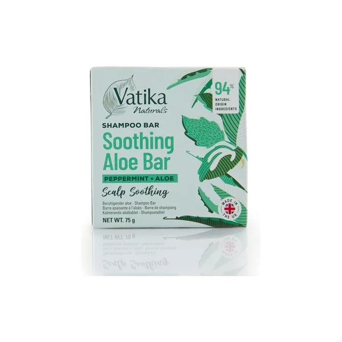 Vatika Naturals Scalp Soothing Shampoo Bar 75g Aloe Vera and Mint Herbs Oils Plant Based Ingredients for All Hair Types