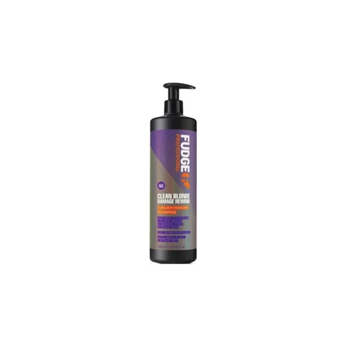 Fudge Clean Blonde Damage Rewind Violet Toning Shampoo 1000ml Unisex Purple Toning Shampoo For Blonde And Highlighted Hair