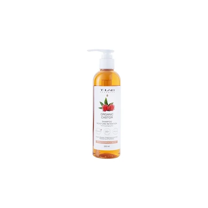 99% Natural T-LAB ORGANICS Hair Moisture Retention Shampoo Bio-Castor
