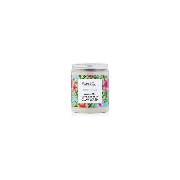Flora & Curl Refresh Clay Wash Coconut Mint for Curly Natural Hair 260g