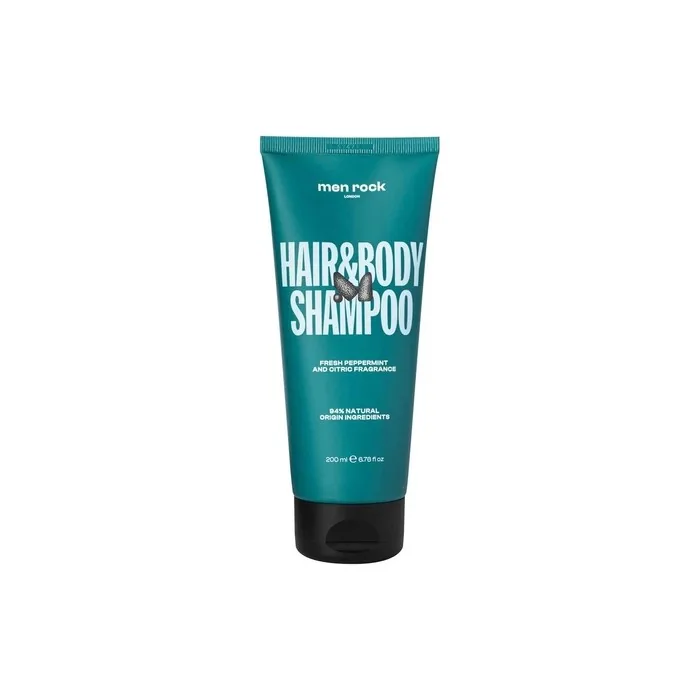 Men Rock 2-in-1 Hair and Body Shampoo 200ml Gentle Cleansing Formula