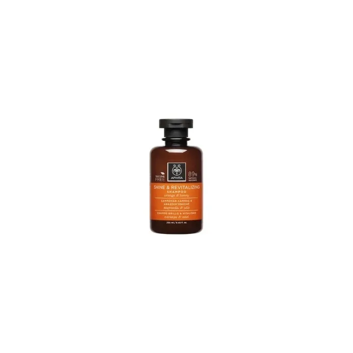 Apivita Shine And Revitalizing Shampoo With Orange And Honey 250ml
