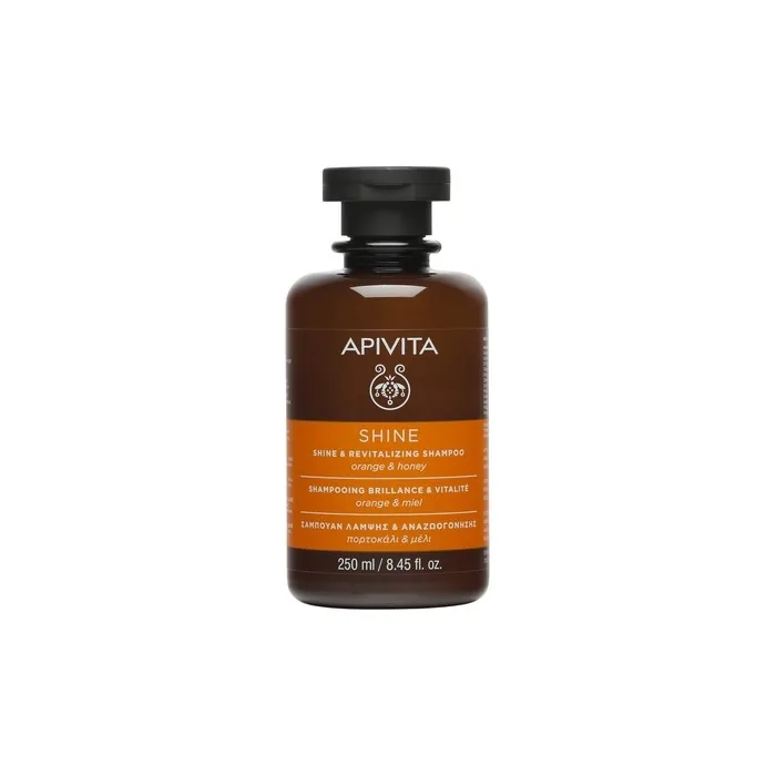 Apivita Shine & Revitalizing Shampoo 8.45 Fl.Oz. | Natural Shampoo With Orange