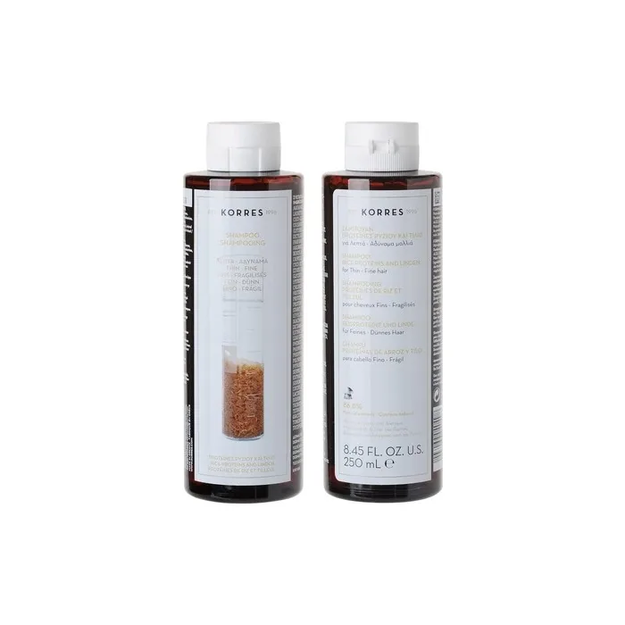 KORRES Rice Proteins and Linden Shampoo for Thin and Fine Hair 250ml