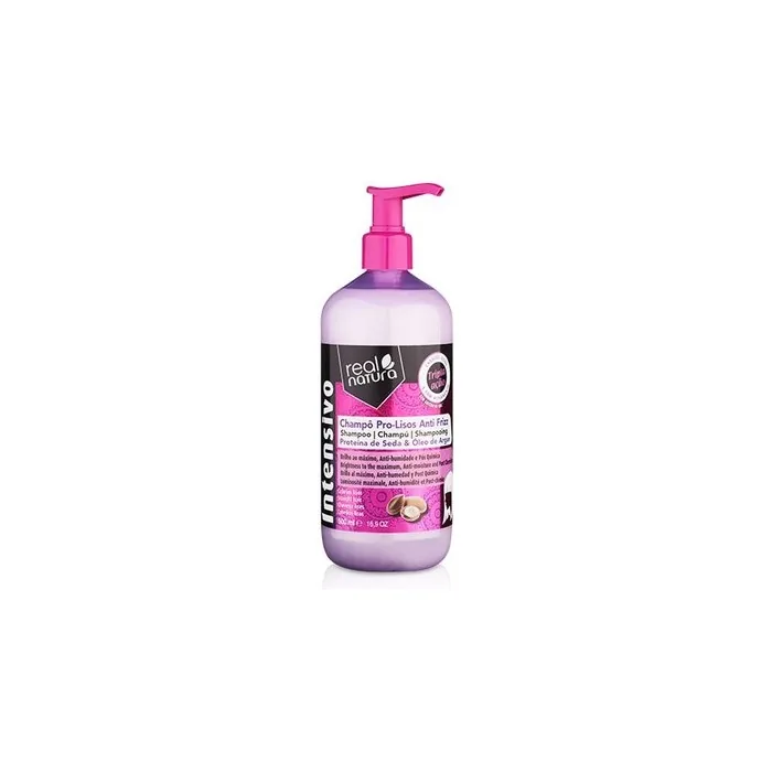 Real Natura Shampoo Without Salt Prostraight Anti Frizz Argan 500ml