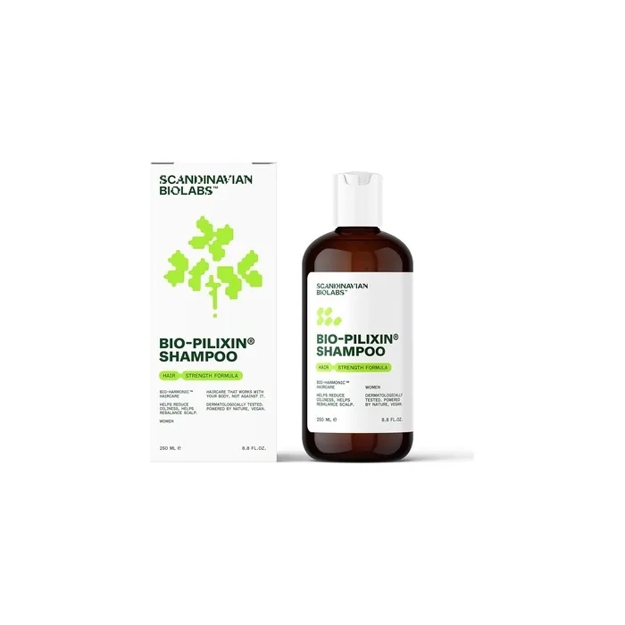Scandinavian Biolabs Hair Shampoo for Women Natural Formula for Hair Strengthening with Gentle Cleansing Moisturizes Scalp & Hair Reduces Sebum Production Bio-Pilixin