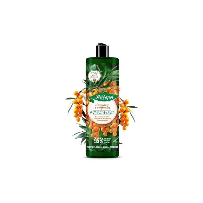 Herbapol Strengthening Shampoo With Sea Buckthorn Black Radish Proteins 400 Ml