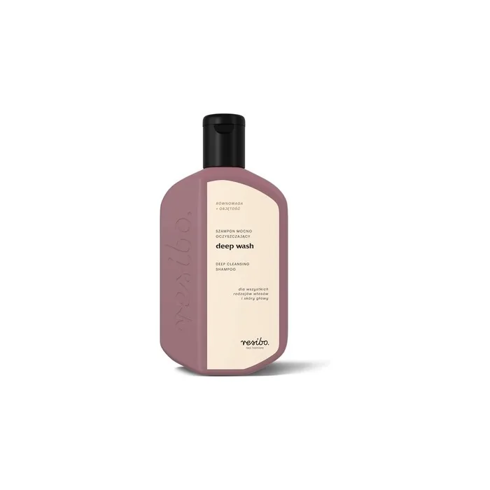 Resibo Deep Wash Cleansing Shampoo Natural Vegan Aloe Vera Lavender Chamomile Extracts Nourishing Moisturizing Sulfate-Free pH-Neutral Formula for All Hair Types 250ml
