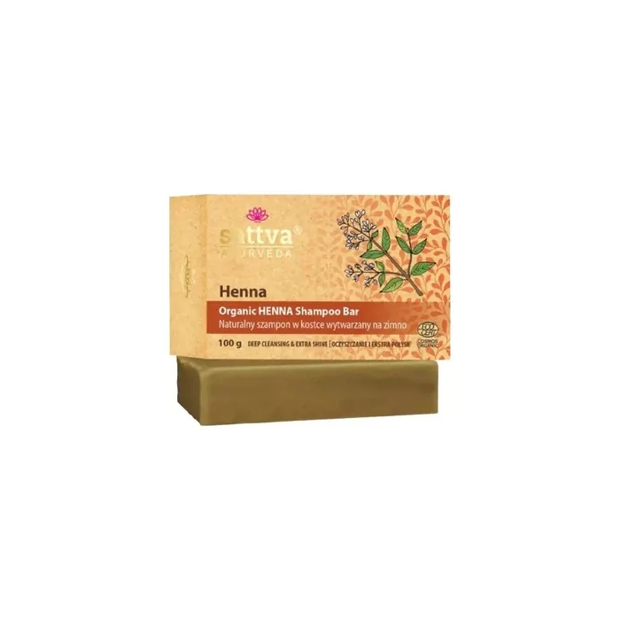 Sattva Organic Shampoo Bar With Henna For Hair 100g