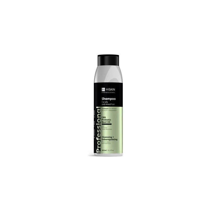 Hiskin Professional Shampoo For Oily And Mixed Hair Cleansing And Seboregulating 400 Ml