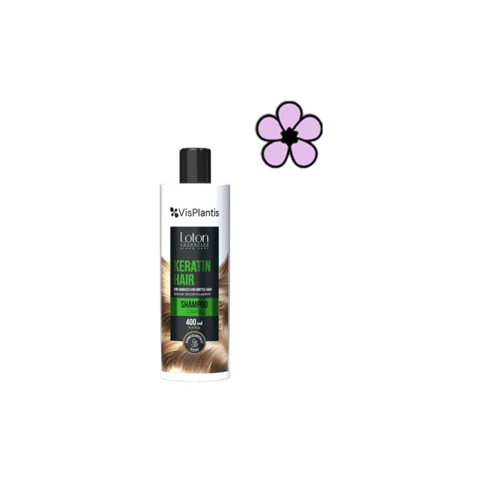 Vis Plantis Loton Keratin Strengthening Shampoo for Damaged and Brittle Hair 400ml