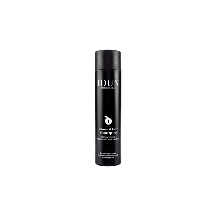 IDUN Minerals Volume Shampoo Strengthening and Nourishing Moisturizing and Lightweight for Thin Hair with Malic Acid Apple Stem Cell Extract and Panthenol 8.45 oz