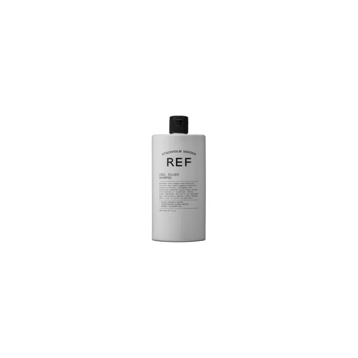 REF Cool Silver Shampoo with Plant Extracts Blue and Violet Pigments Toning from Sunlight Bleached or Sun-Damaged Hair Sulfate-Free 100ml