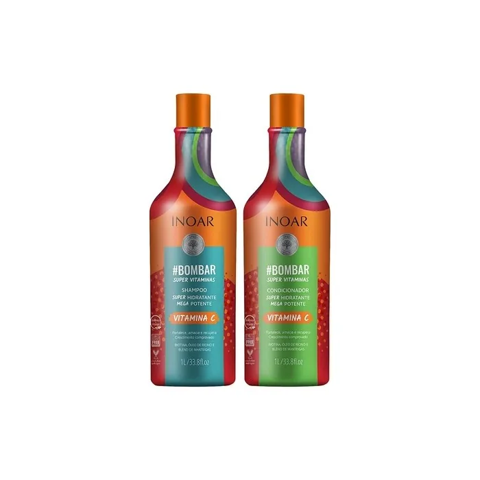 Inoar Bombar Shampoo and Conditioner Kit 1000ml