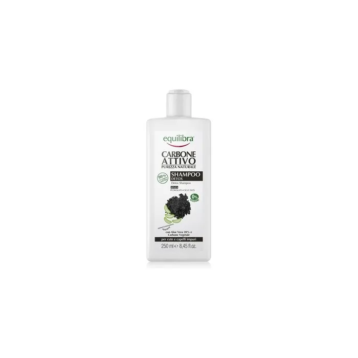 Equilibra Carbo Detox Shampoo Cleansing Shampoo With Activated Charcoal Aloe Vera 250ml