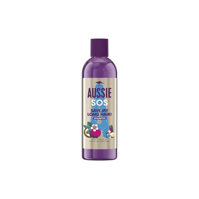 Aussie Vegan Shampoo SOS Save My Long Hair Nourishes Moisturizes Shine Macadamia Nut Oils 290ml