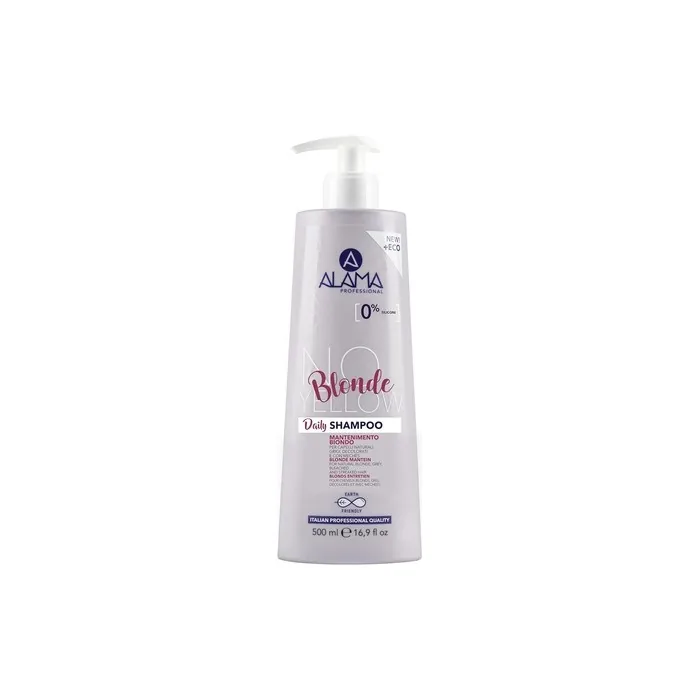 Alama Professional No-Yellow Daily Shampoo for Blonde, Grey, and Bleached Hair