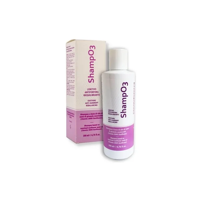 INNOVARES ShampO3 Anti-Dandruff Dry Scalp Moisturizing Shampoo with Ozonized Sunflower Seed Oil 200ml Bottle