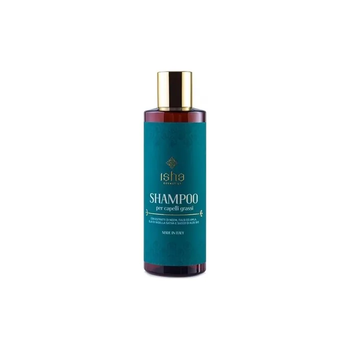 Isha Cosmetics Seboregulator Shampoo Natural Ayurvedic Cleansing With Neem Tulsi And Amla Extracts Aloe Vera Juice And Black Seed Oil Dermatologically Tested