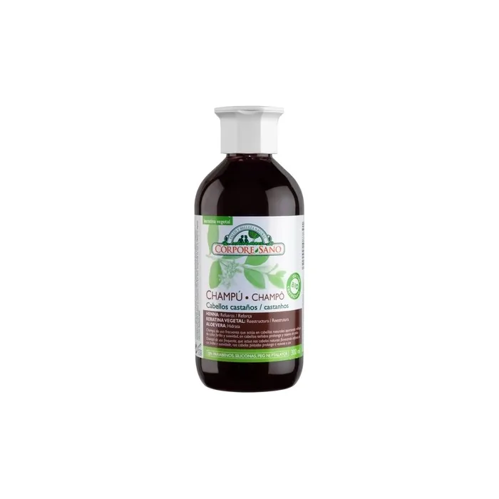 Corpore Sano Henna Shampoo For Brown Hair 300ml With Keratin And Aloe