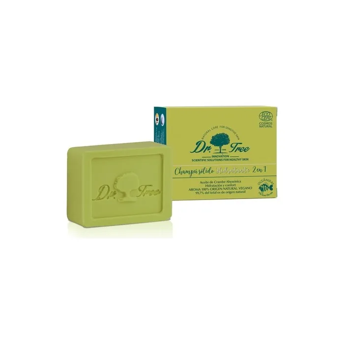 Dr. Tree 2 in 1 Moisturising Solid Shampoo Organic Solid Shampoo + Conditioner 75g