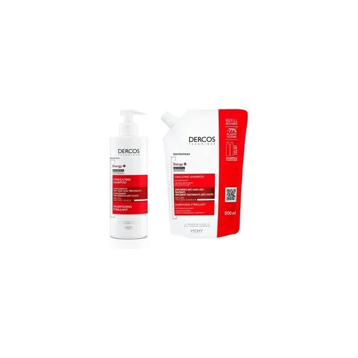 Vichy Dercos Energizing Shampoo Set of 2 - 400ml Each