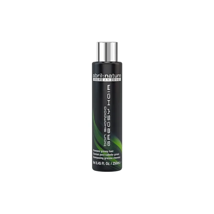 abril et nature Bain Shampoo Greasy Hair 250ml with Stem Cells and Natural Bio-Sulfur - Vegan Product