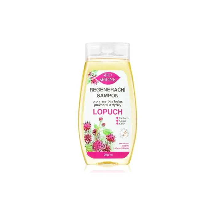 Bione Cosmetics Burdock Shampoo 260 Ml Regenerating Shampoo For Shiny And Soft Hair