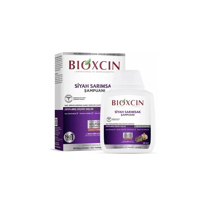 Bioxcin Black Garlic Shampoo 300ml Strengthening Shampoo