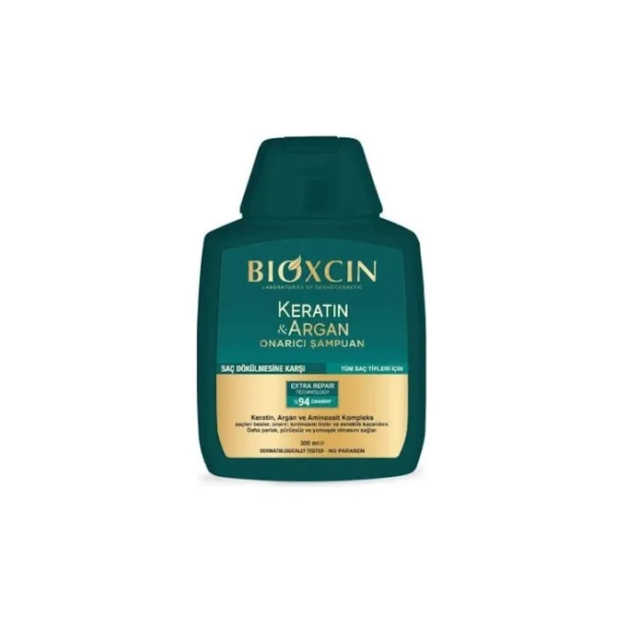 Bioxcin Keratin & Argan Repair Shampoo 300ml for Weathered and Damaged Hair