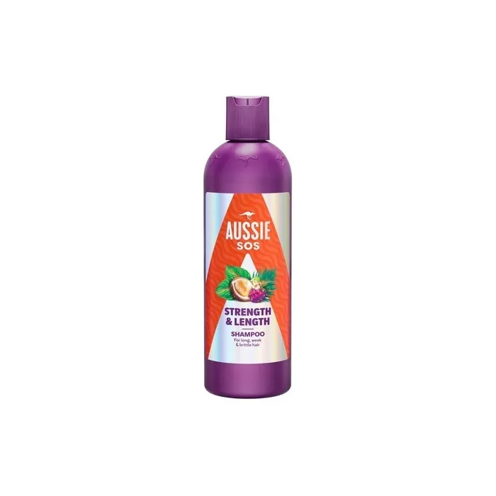 Aussie Sos Strength & Length Shampoo 300ml For Long Weak And Brittle Hair