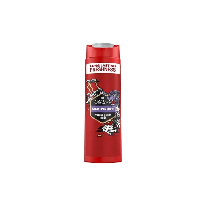 Old Spice Nightpanther Men's Shower Gel & Shampoo 250ml 3-in-1 Hair and Face