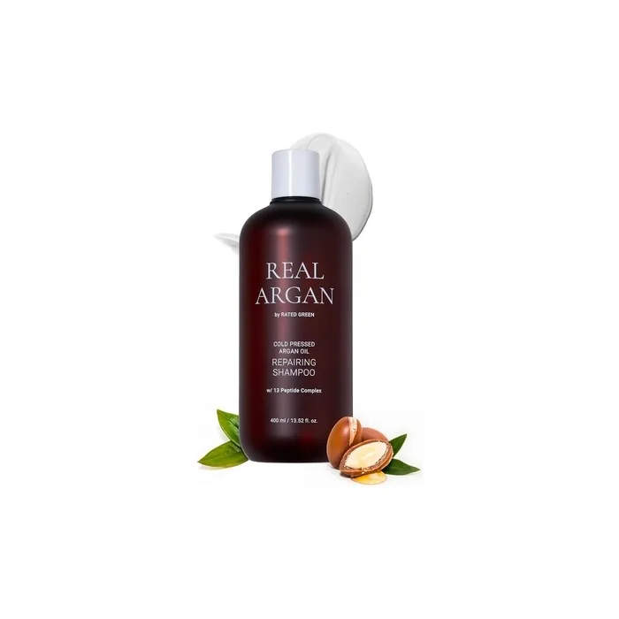 Rated Green Real Argan Repairing Shampoo - Hair Strengthening Shampoo for Dry Hair