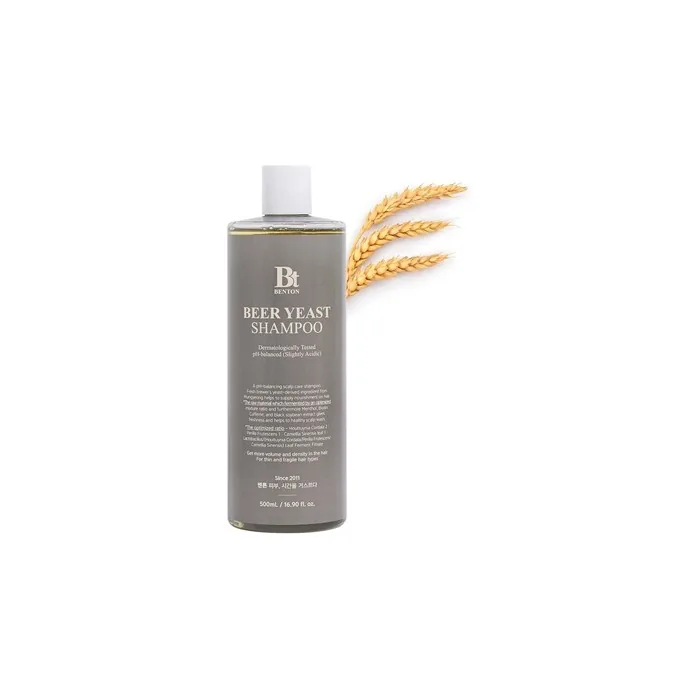 BENTON Beer Yeast Shampoo Hair Loss Relief Biotin Thinning Hair Volumizing Regrowth Therapy Scalp Calming Paraben Sulphate Free 16.0 fl.oz.