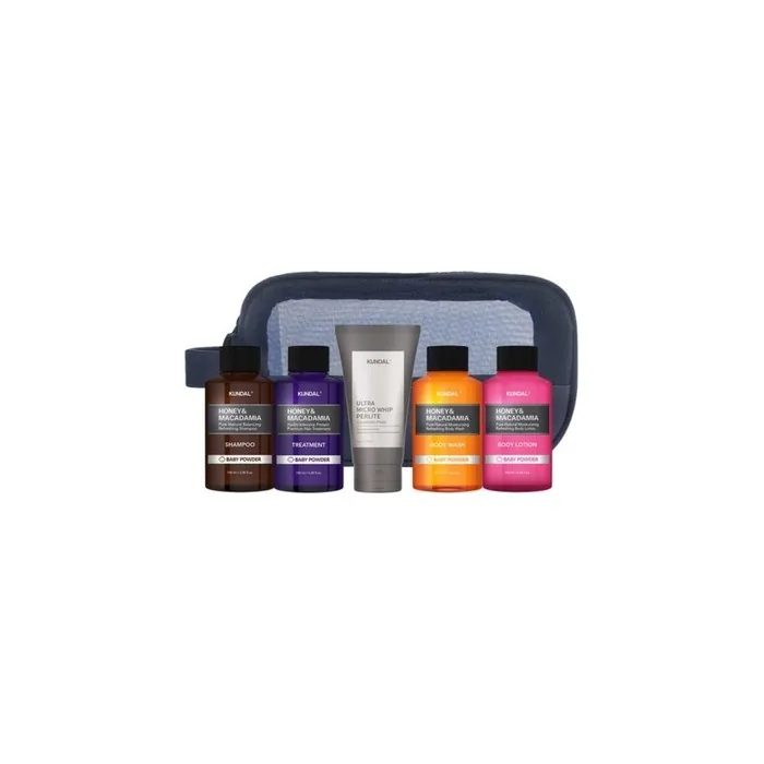 Kundal Travel Kit A Baby Powder With Shampoo Treatment Body Wash And Body Lotion