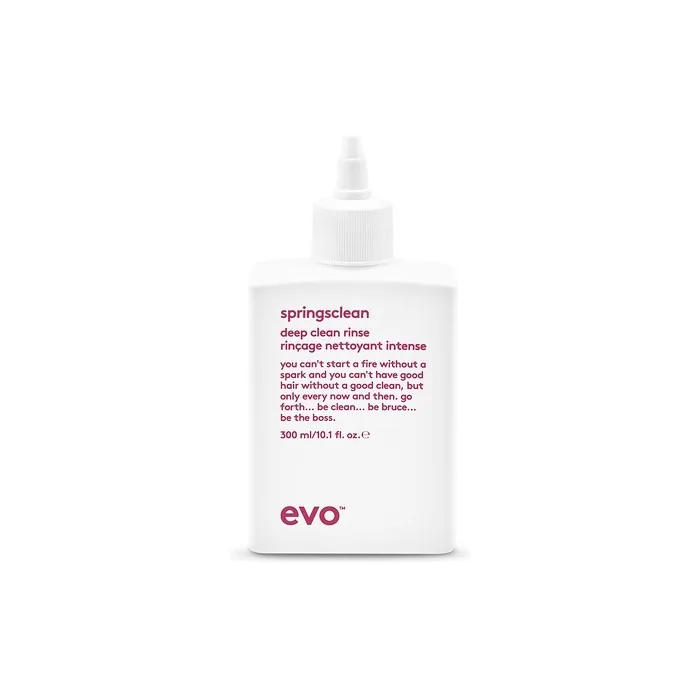 Evo Springsclean Deep Cleansing Rinse Shampoo for Gentle Moisturizing Natural Shiny Soft Curly and Wavy Hair 300ml 10.1fl.oz
