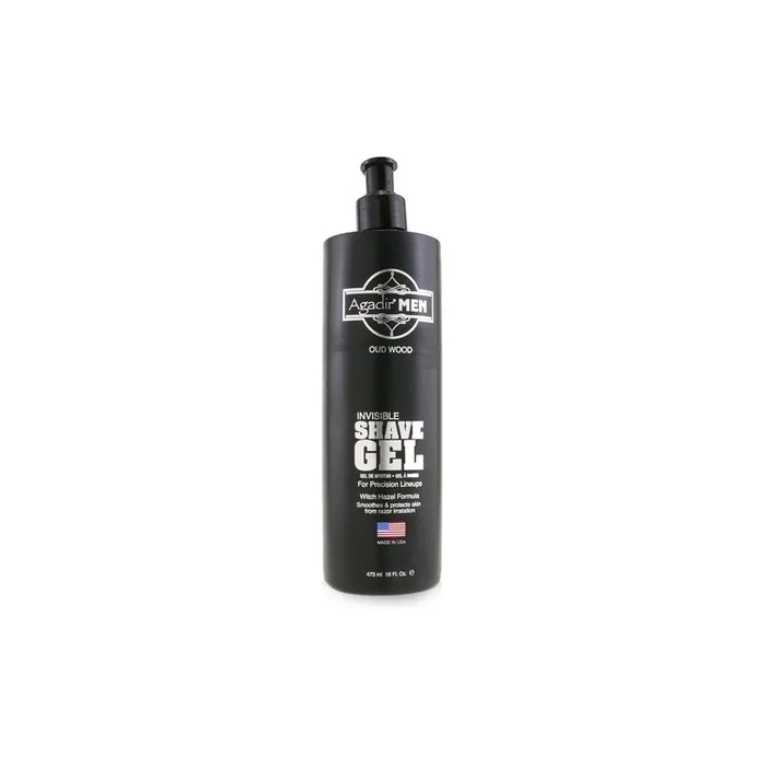 Agadir Argan Oil Men Invisible Shave Gel Oud Wood 473ml 16oz