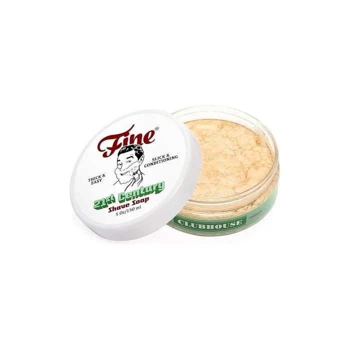 Mr Fine 21c Men's Shaving Soap Builds Thick Easy Lather Protects From Razor Burn Irritation No Artificial Colors Made In Italy 5oz 150ml Clubhouse