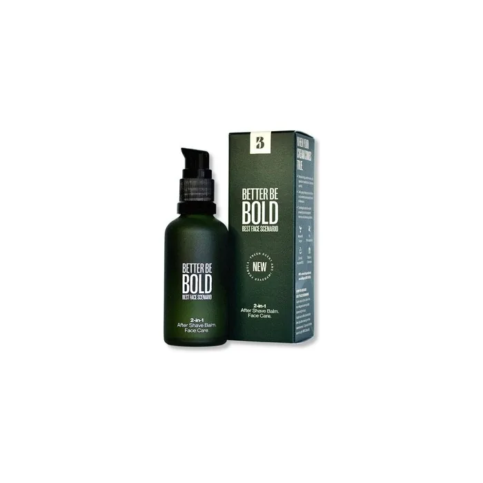 Better Be Bold 2-in-1 After Shave Balm and Face Cream with Magnolia Extract and Hyaluronic Acid - Natural and Vegan