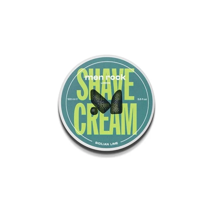 Men Rock Sicilian Lime Shave Cream with Lime and Black Pepper Fragrance 100ml