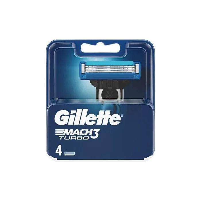 Gillette Mach 3 Turbo Spare Head 4's For A Smooth Shave