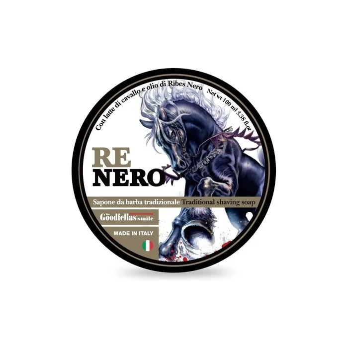 The Goodfellas' Smile Traditional Shaving Soap Re Nero 100ml Made In Italy 300g