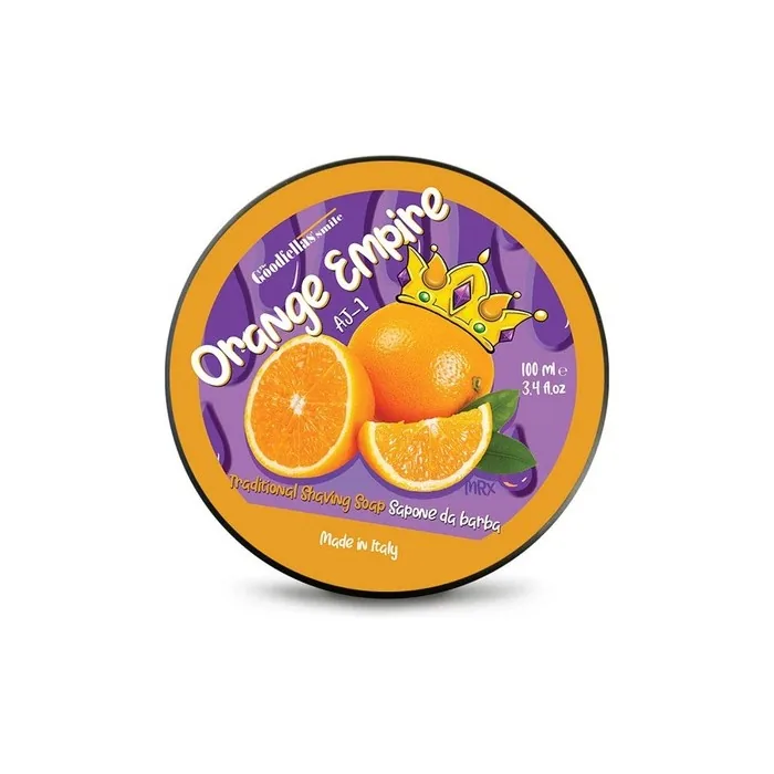 The Goodfellas' Smile Luxury Shaving Soap Formulated for Use with A Shaving Brush Made in Italy Orange Empire 3.53 Ounce