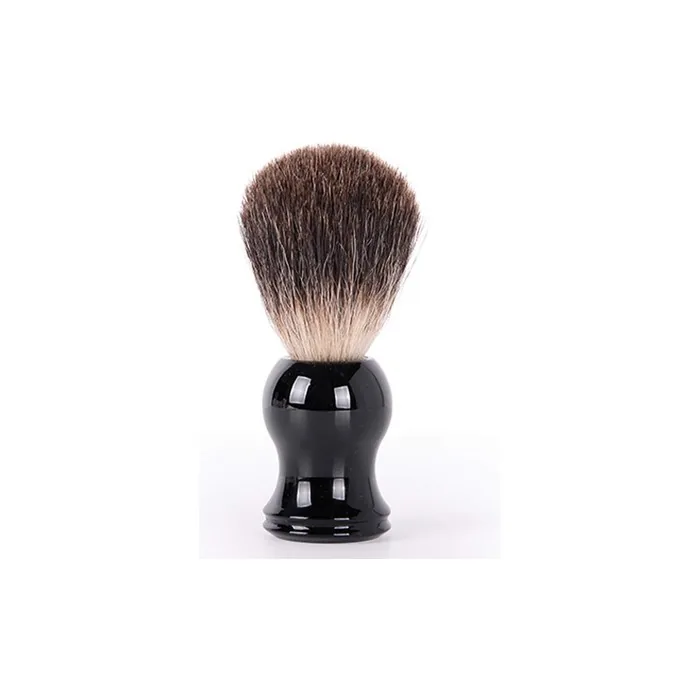 BIFULL Black Plastic Handle Shaving Brush with Badger Hair