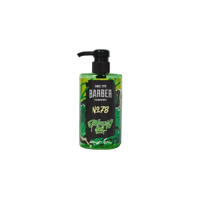 Barber Marmara Shaving Gel No.78 500ml - Clear Non-Foaming Gel for Precise Shave