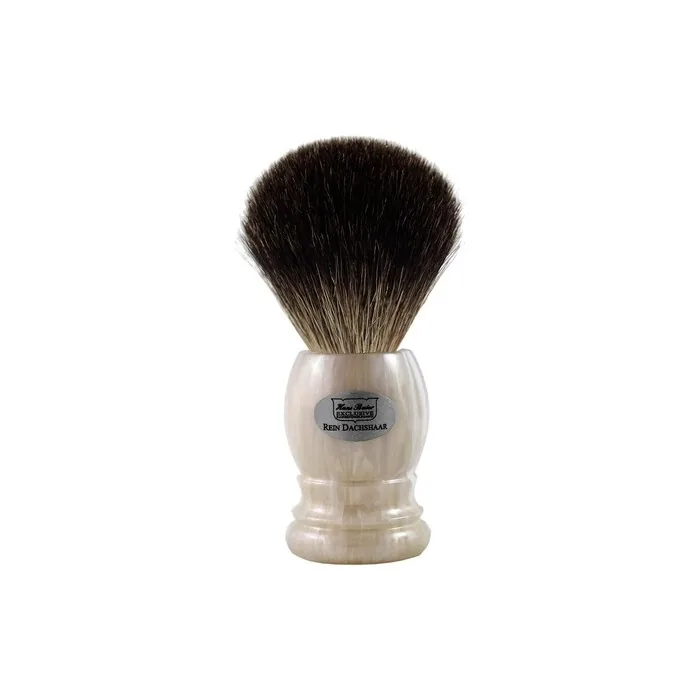 Rasura Shaving Brush with Real Badger Hair Gray and White