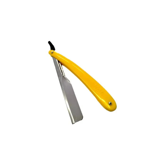 Nishman Straight Shaving Razor with Replaceable Blades - Yellow